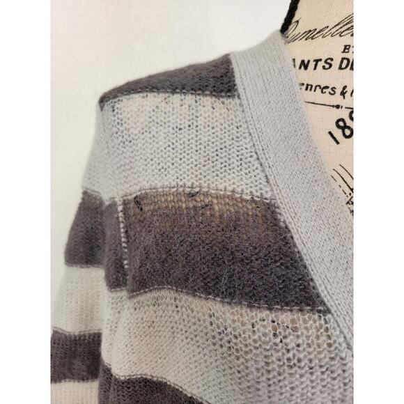 Urban Outfitters Cardigan Sweater XS Sheer Stripe Relaxed Bohemian Distressed - Picture 3 of 13